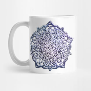 Silver Heart Celtic Pentacle Pentagram Mug